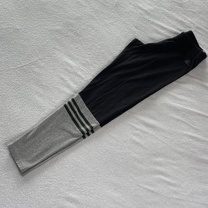 Adidas Grey & Black Cotton Tights